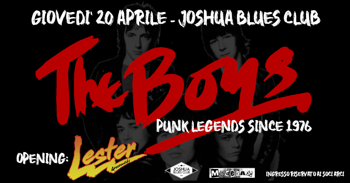 THE BOYS (PUNK LEGENDS) + LESTER GREENOWSKI